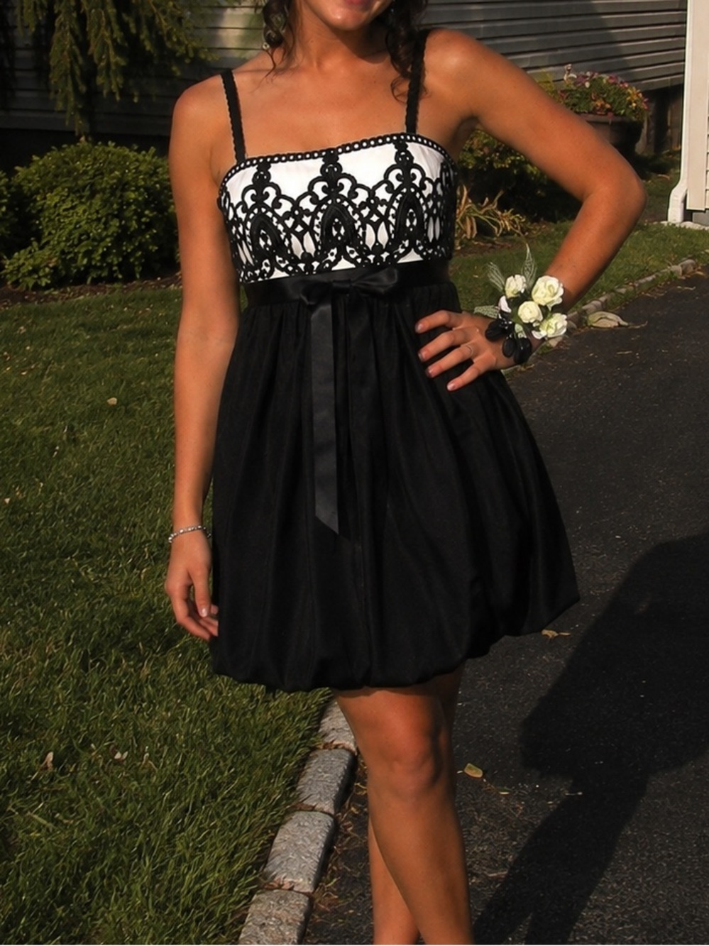 Jessica McClintock Black Lace Cocktail Dress Size 4 | Formal Party Holiday Dres